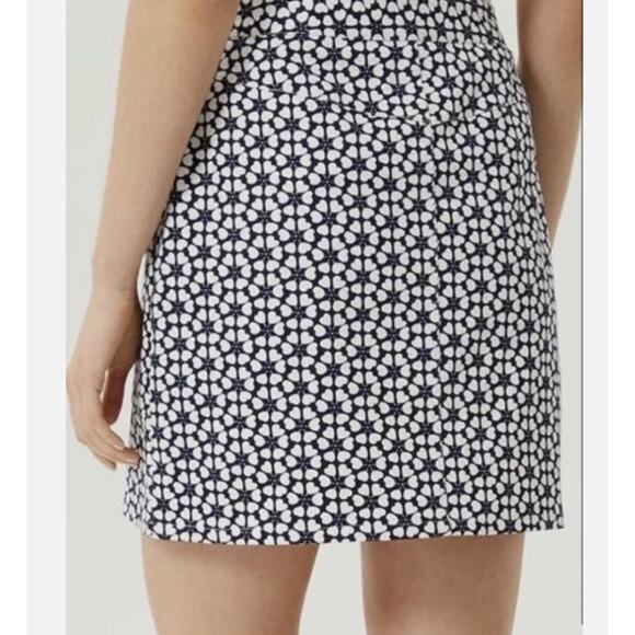 Rebecca Minkoff Marigold Front Zip Mini Skirt Blue White Hearts Spring Summer - Picture 4 of 11